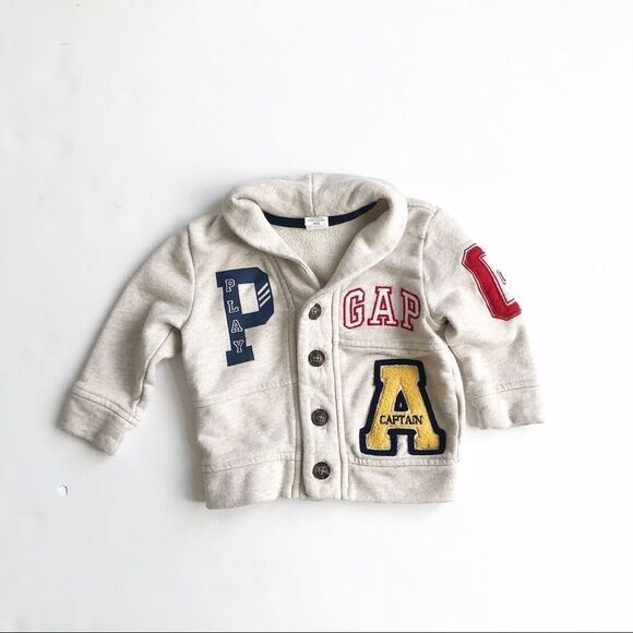 BABygap captain sweatshirt cardigan EUC 12-18m - Picture 1 of 2